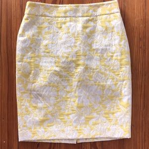 Ann Taylor Brocade Pencil Skirt